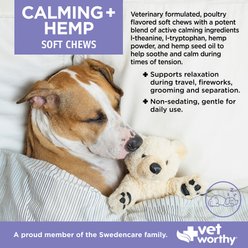 Vet Worthy Calming + Hemp Soft Chew Allergy Supplement for Dogs, 60 count slide 2 of 3