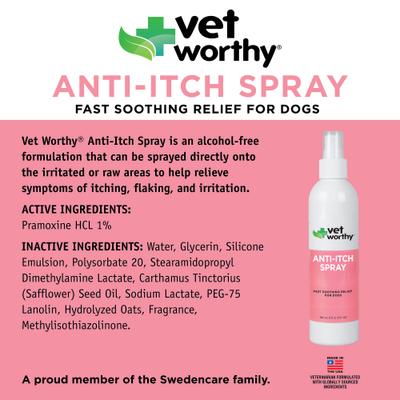 Show full view: Vet Worthy Dog Anti-Itch Spray, 8-fl oz bottle slide 2 of 3