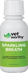 Vet Worthy Feline Sparkling Breath Liquid Dental Rinse Supplement for Cats, 8-fl oz bottle