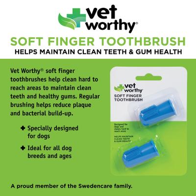 Show full view: Vet Worthy Soft Finger Dog Toothbrush, 2 count slide 3 of 4