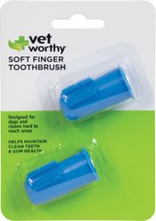 Vet Worthy Soft Finger Dog Toothbrush, 2 count
