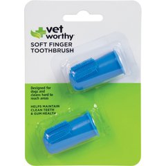 Vet Worthy Soft Finger Dog Toothbrush, 2 count