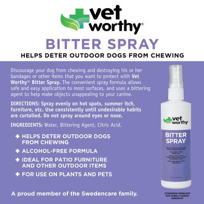Show full view: Vet Worthy Bitter Spray Lawn Protection Supplement for Dogs, 8-fl oz bottle slide 3 of 4