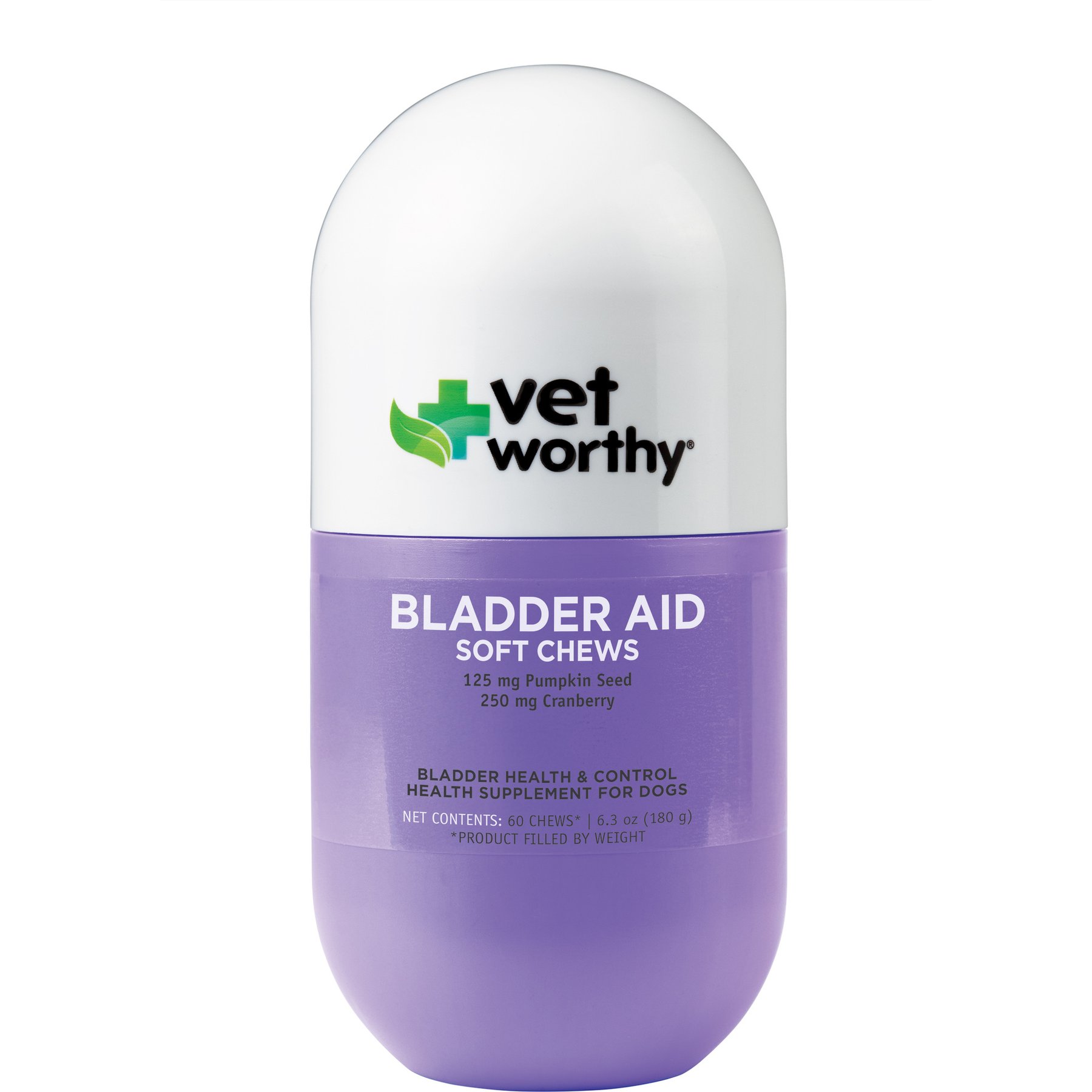 Vet Worthy Pumpkin Seed & Cranberry Soft Chew Bladder Aid Supplement for Dogs, 60 count