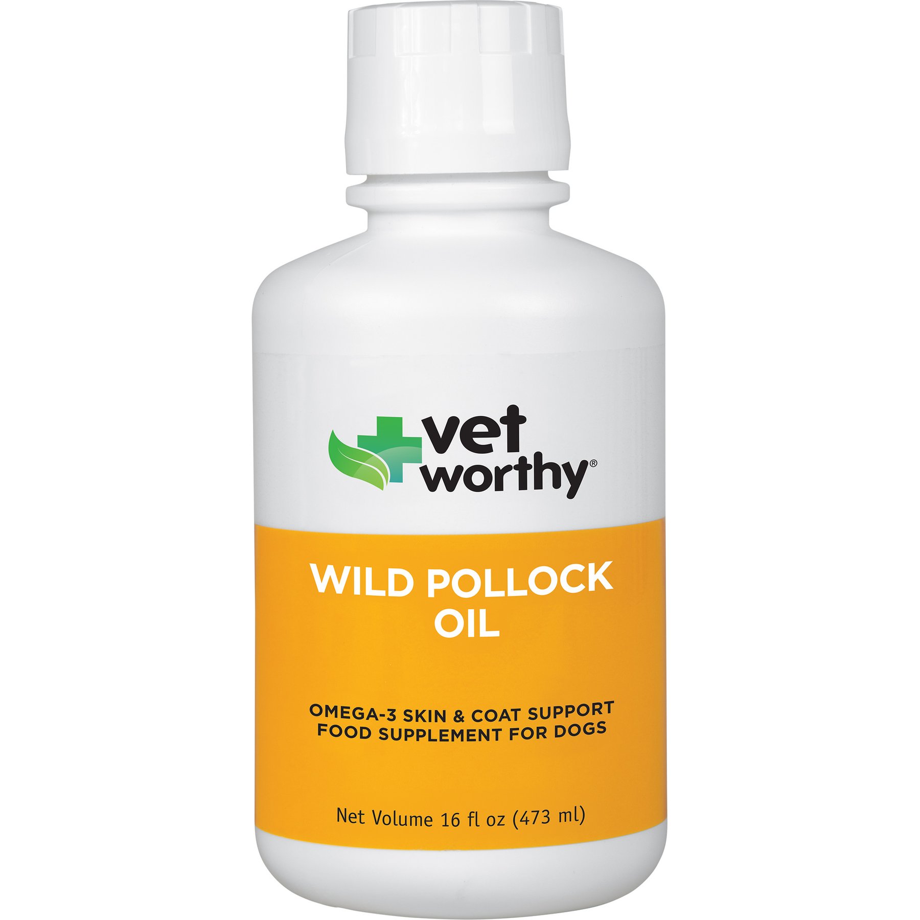 Vet Worthy Wild Pollock Oil Liquid Skin & Coat Supplement for Dogs, 16-fl oz bottle