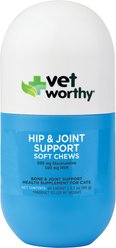 Vet Worthy Feline Soft Chew Hip & Joint Support Supplement for Dogs, 60 count