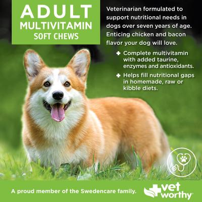 Show full view: Vet Worthy Multi-Vitamins Soft Chew Supplement for Dogs, 60 count slide 4 of 4