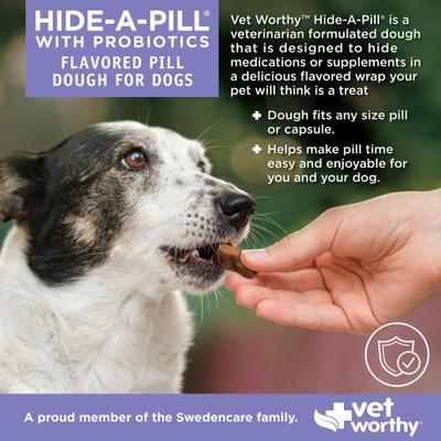 Show full view: Vet Worthy Hide A Pill Cheese & Bacon Probiotic Paste Chew Supplement for Dogs, 4.2-oz jar slide 4 of 4