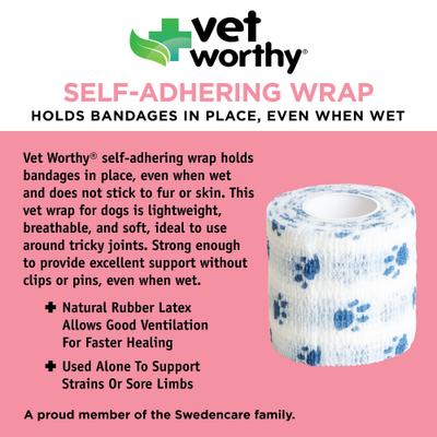 Show full view: Vet Worthy 3 Colors Paw Self Adhering Wrap for Dogs slide 3 of 4