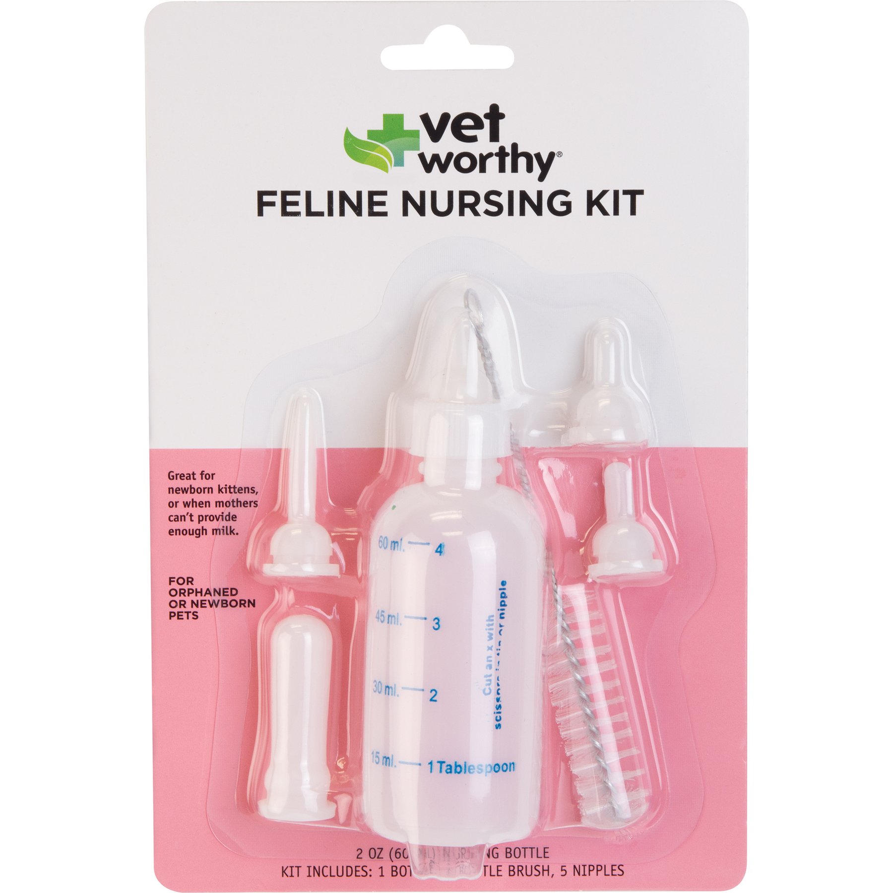 Vet Worthy Feline Nursing Kit for Cats, 2-fl oz bottle