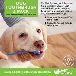 Vet Worthy Dog Toothbrush, Set of 3 slide 2 of 3