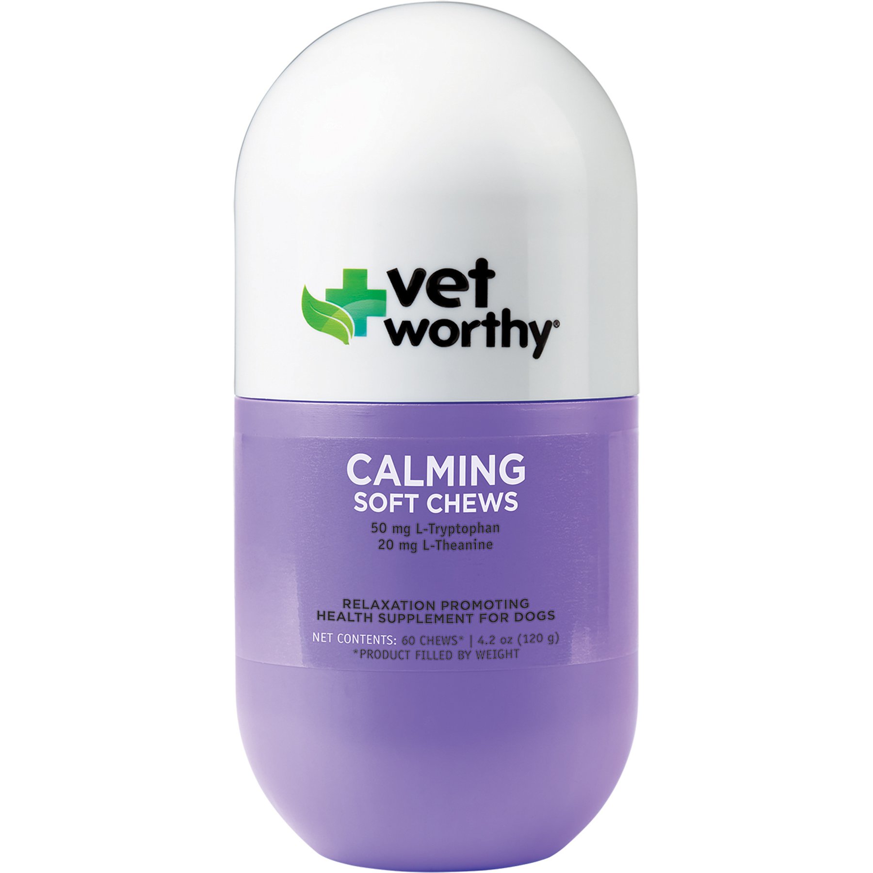 Vet Worthy Calming Soft Chews Allergy & Anxiety Supplement for Dogs, 60 count