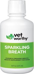 Vet Worthy Sparkling Breath Liquid Dental Rinse Supplement for Dogs, 16-fl oz bottle