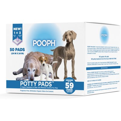 POOPH POOPH Unscented Dog Potty Pads, 24 x 24-in, 50 count