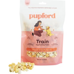 Pupford Diced Pumpkin Freeze-Dried Limited Ingredient Dog Treats, 2-oz bag