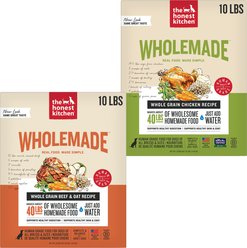 The Honest Kitchen Whole Grain Beef Recipe + Chicken Recipe Dehydrated Dog Food