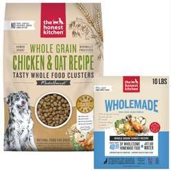 The Honest Kitchen Whole Grain Turkey Recipe Dehydrated Food + Food Clusters Whole Grain Chicken & Oat Recipe Dog Food