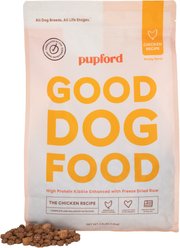 Pupford Good Dog Food Kibble Chicken Recipe High Protein Freeze-Dried Dog Food, 3.5-lb bag