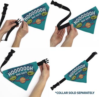 Show full view: Buckle-Down Disney Toy Story Aliens Noh Bad Days Slip-On Dog Bandana slide 6 of 6