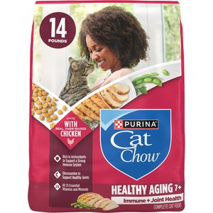 Cat Chow Essentials 7+ Immune + Joint Health Recipe Senior Dry Cat Food, 14-lb bag