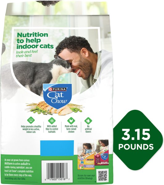 Show full view: Cat Chow Indoor Hairball & Healthy Weight Dry Cat Food, 3.15-lb bag slide 4 of 14
