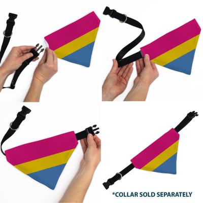 Show full view: Buckle-Down Pansexual Flag Slide-On Dog Bandana slide 6 of 6