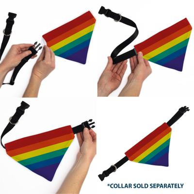 Show full view: Buckle-Down Rainbow Print Slide-On Dog Bandana slide 6 of 6