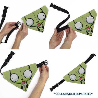 Show full view: Buckle-Down Invader Zim GIR Full Body Pose Close Up Slide-On Dog Bandana, Green slide 6 of 6