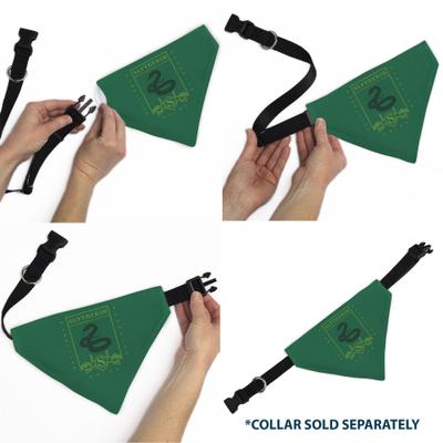 Show full view: Buckle-Down Harry Potter Slytherin Traits Banner & Icons Slide-On Dog Bandana slide 6 of 6