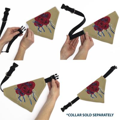 Show full view: Buckle-Down Grateful Dead The Other One Roses & Text Slide-On Dog Bandana slide 6 of 6