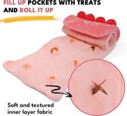 CHEWFFON Strawberry Rollcake Puzzle Crinkle Dog Toy, Pink slide 2 of 6