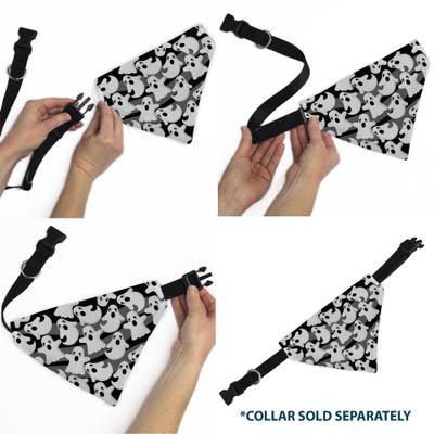 Show full view: Buckle-Down Ghosts Scattered Slip-On Dog Bandana, White slide 6 of 7