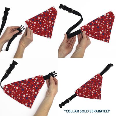 Show full view: Buckle-Down Americana Stars Slip-On Dog Bandana, Red slide 6 of 6
