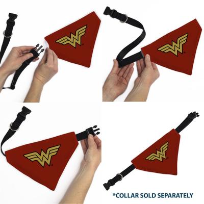 Show full view: Buckle-Down DC Comics Wonder Woman WW Logo Dog Bandana slide 6 of 6