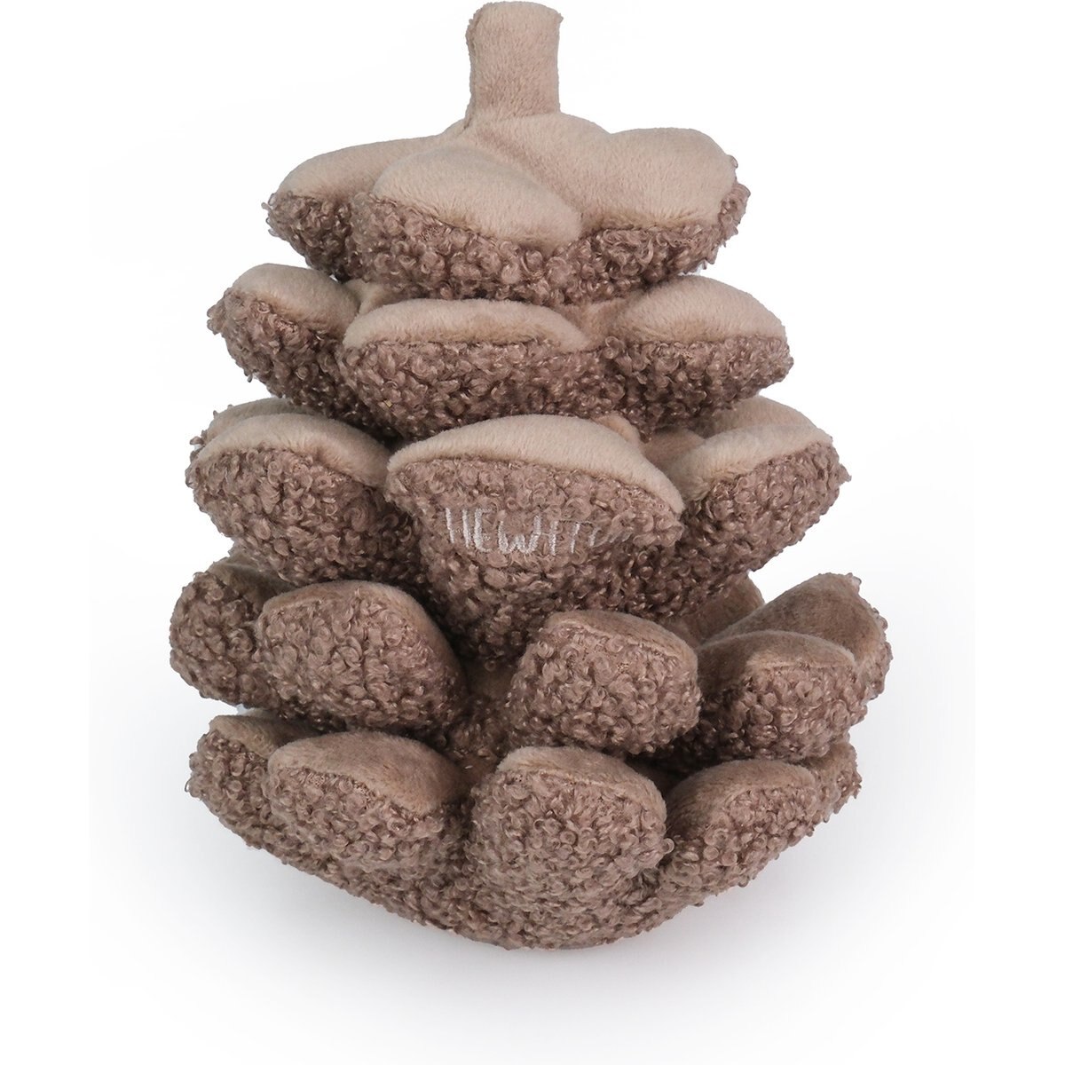 CHEWFFON Pinecone Interactive Treat Dispensing Squeaky Plush Dog Toy, Brown