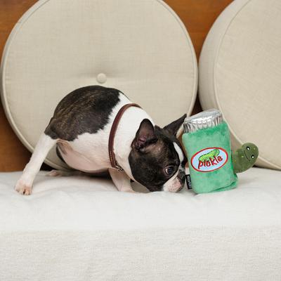 Show full view: CHEWFFON Pickle Set Hide & Seek Puzzle Crinkle Squeaky Dog Plush Toy, Green slide 6 of 7