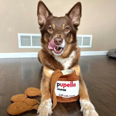 Show full view: CHEWFFON Pupella Interactive Enrichment Puzzle Crinkle Snuffle Dog Toy, Brown slide 5 of 6