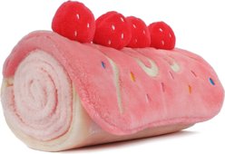 CHEWFFON Strawberry Rollcake Valentine Snuffle Mat Enrichment Interactive Birthday Crinkle Dog Toy, Pink