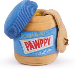 CHEWFFON Peanut Butter Jar Interactive Enrichment Puzzle Crinkle Snuffle Dog Toy, Blue