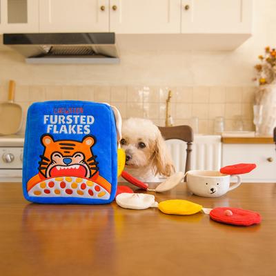 Show full view: CHEWFFON Fursted Flakes Interactive Enrichment Puzzle Crinkle Treat Dog Toy, Blue slide 6 of 7
