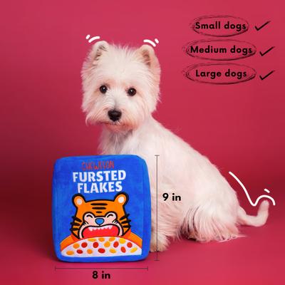 Show full view: CHEWFFON Fursted Flakes Interactive Enrichment Puzzle Crinkle Treat Dog Toy, Blue slide 5 of 7