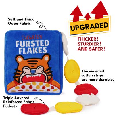 Show full view: CHEWFFON Fursted Flakes Interactive Enrichment Puzzle Crinkle Treat Dog Toy, Blue slide 3 of 7