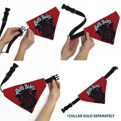 Show full view: Buckle-Down Star Wars Darth Vader Face & Text Flame Dog Bandana slide 6 of 6