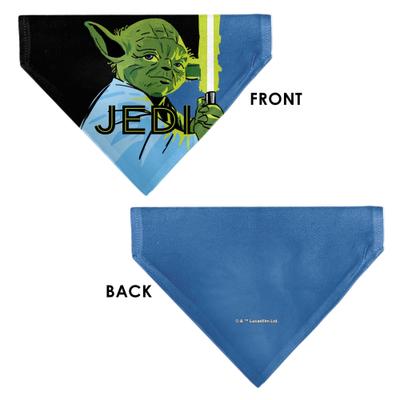Show full view: Buckle-Down Star Wars Jedi Text & Yoda Lightsaber Pop Art Dog Bandana slide 3 of 6