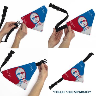 Show full view: Buckle-Down Star Wars Droid C3PO Text & Pop Art Pose Dog Bandana slide 7 of 7