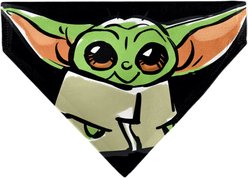 Buckle-Down Star Wars Grogu Baby Yoda Smiling Impression Painting Black Dog Bandana
