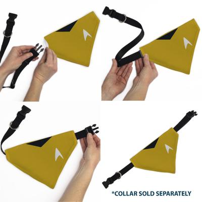 Show full view: Buckle-Down Star Trek The Original Series Captain Kirk Golden Uniform Dog Bandana slide 6 of 6