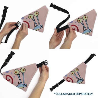 Show full view: Buckle-Down Spongebob Squarepants Gary the Snail Face Close Up Dog Bandana slide 7 of 7