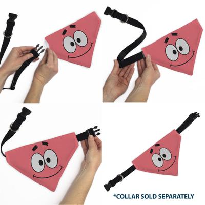 Show full view: Buckle-Down Spongebob Squarepants Patrick Star Face Close Up Dog Bandana slide 6 of 6