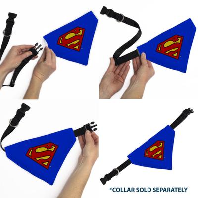 Show full view: Buckle-Down DC Comics Superman Shield Logo Dog Bandana slide 7 of 7